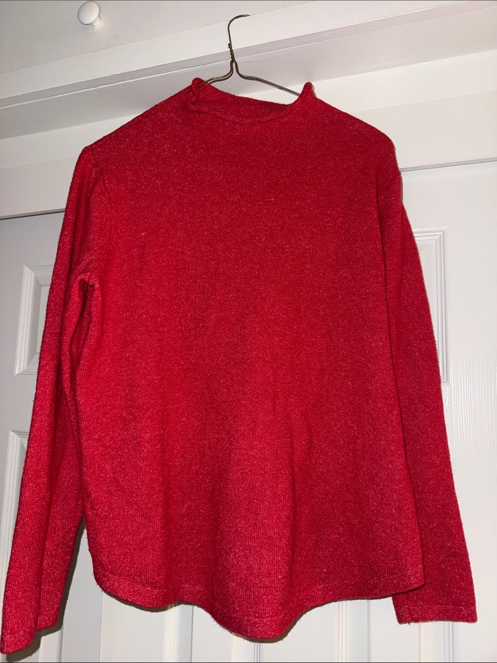 Red Long Sleeve Mock Neck Sweater Size M Old Navy NWOT
